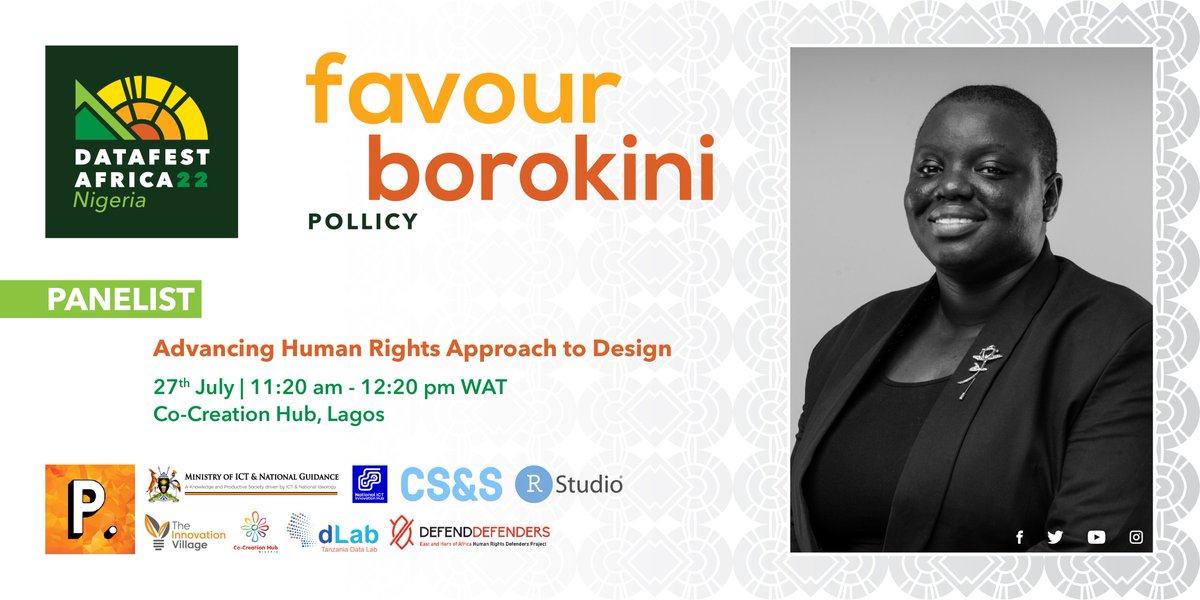PollicyOrg's tweet photo. Introducing our panelists for tomorrow's #DFA22 event in Nigeria:
Topic: "Advancing Human Rights Approach to Design"
Favour Borokini
Evelyn Adegoreye
Caleb Okereke
Salami Adewumi

#BigDataLittleData #DataFestAfrica #DataFestNigeria #DataDrop |@Cc_HUB @MinorityAfrica @HiveAdvisory https://t.co/wO4hCXfMS5