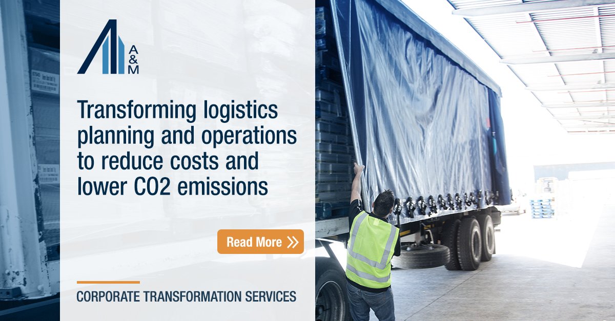 alvarezmarsal's tweet image. Many businesses face distribution challenges due to complex distribution networks, legacy systems, and external pressures. A&amp;amp;M helped a leading building material business to reduce logistics costs and lower CO2 emissions: bddy.me/3cvKHxW #Industrials #DataAnalyics #ESG