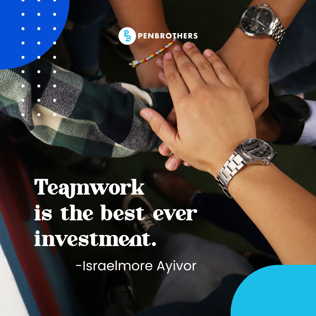 Teamwork is the best ever investment anyone can make for their own success, as well as for the success of others. 😎

#Penbrothers #PB