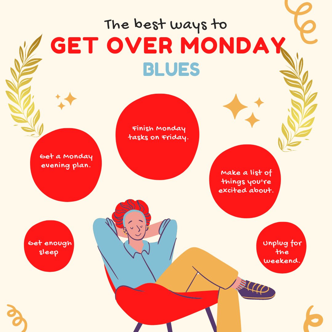 ServicesAngels's tweet photo. Does the Monday blues get to you too? Here are some tips to get over them. https://t.co/rqRD1NekXt
