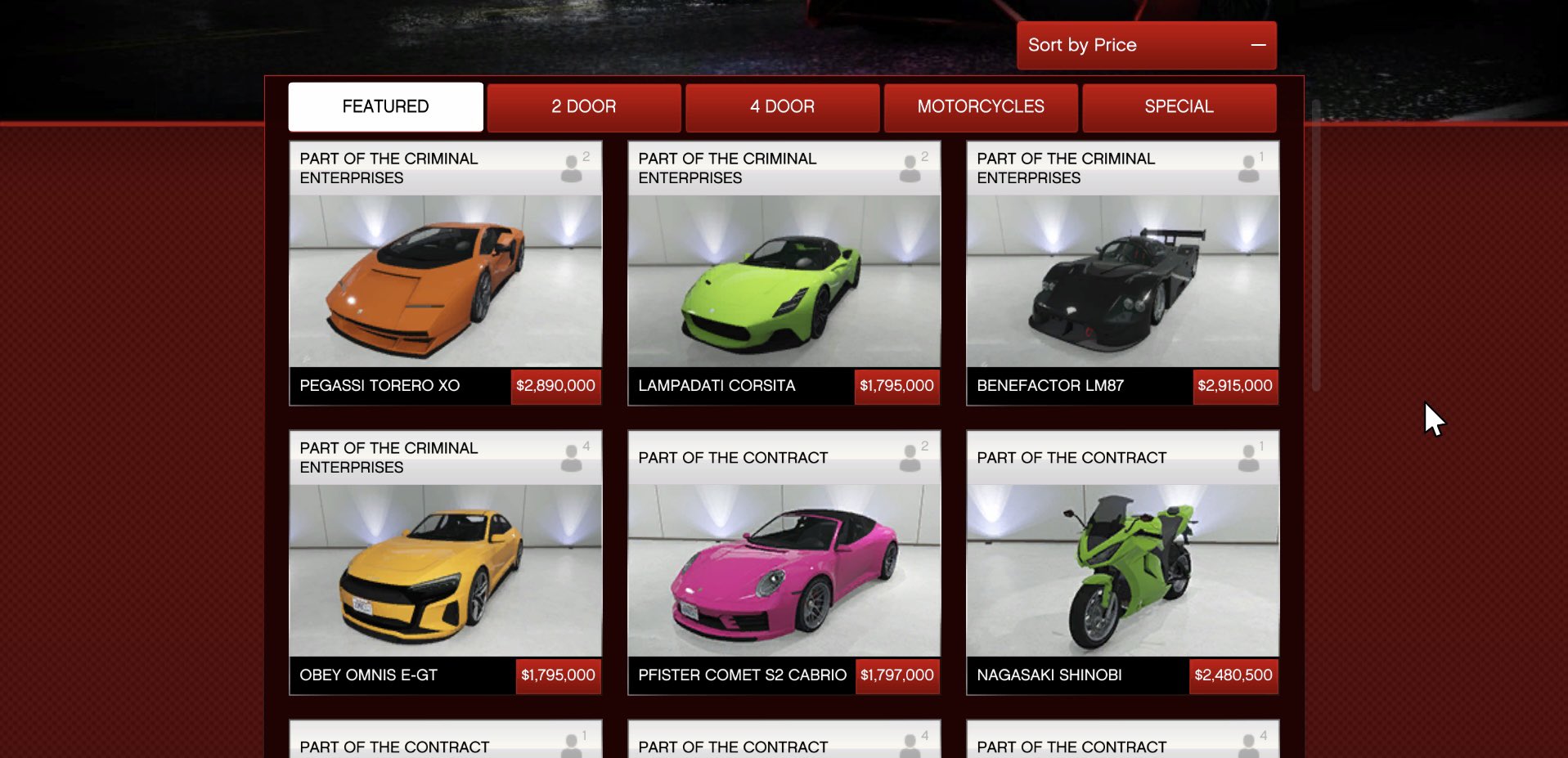 Gta 5 Online Legendary Motorsport Cars