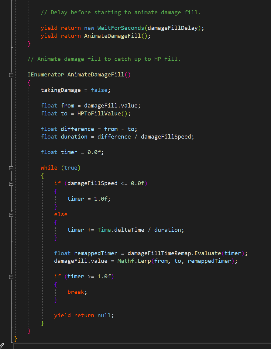 TheMirzaBeig's tweet image. 👉 ProTip: For the sake of the example I have an explicit coroutine for the delay, but you can use this instead:
yield return new WaitForSeconds(0.4f);
> docs.unity3d.com/Manual/Corouti…
Chaining coroutines for proc. animations is one of my favourite use-cases. #madewithunity #indiedev