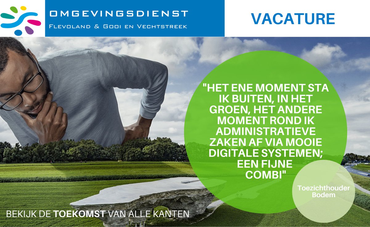 Toezichthouder, ben jij op zoek naar een afwisselende functie waar je je werkzaamheden zowel buiten als binnen uitvoert? En omschrijf je jezelf als een prettige gesprekspartner? Bekijk dan onze #vacature en solliciteer! #toezicht #bodem #omgevingsdienst ofgv.nl/werken-bij/vac…