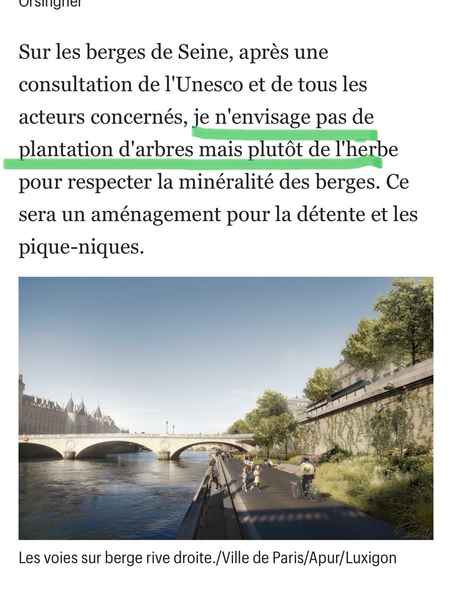 QsB75's tweet photo. En juin 2019, @Anne_Hidalgo inventait la forêt urbaine… sans arbres ! Je vous jure que c’est véridique ! Rarement vu quelqu’un abuser autant de l’escroquerie sémantique.. https://t.co/f4qbhhA63w