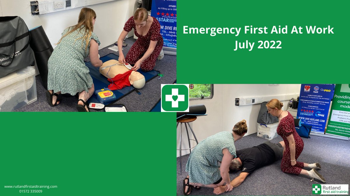 Yesterday saw us deliver an 𝐄𝐦𝐞𝐫𝐠𝐞𝐧𝐜𝐲 𝐅𝐢𝐫𝐬𝐭 𝐀𝐢𝐝 𝐀𝐭 𝐖𝐨𝐫𝐤 to these two lovely ladies.  A great day with lots of practise time and lots of laughs.👏

#rutland #rutlandfirstaidtraining Emergency First Response #efaw #emergencyfirstaidatwork