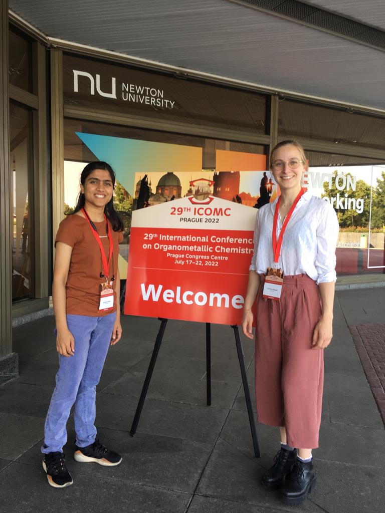 Conference season goes into the next round with doubled ladies power at the #ICOMC2022 
<a href="/LaskarRanjini/">Ranjini Laskar</a> <a href="/CorinnaHeusel/">Corinna Heusel</a> 
It has been a great conference week in Prague! Really amazing speakers, inspiring talks and posters!🙌🎉
#conference #girlpower #Chemistry