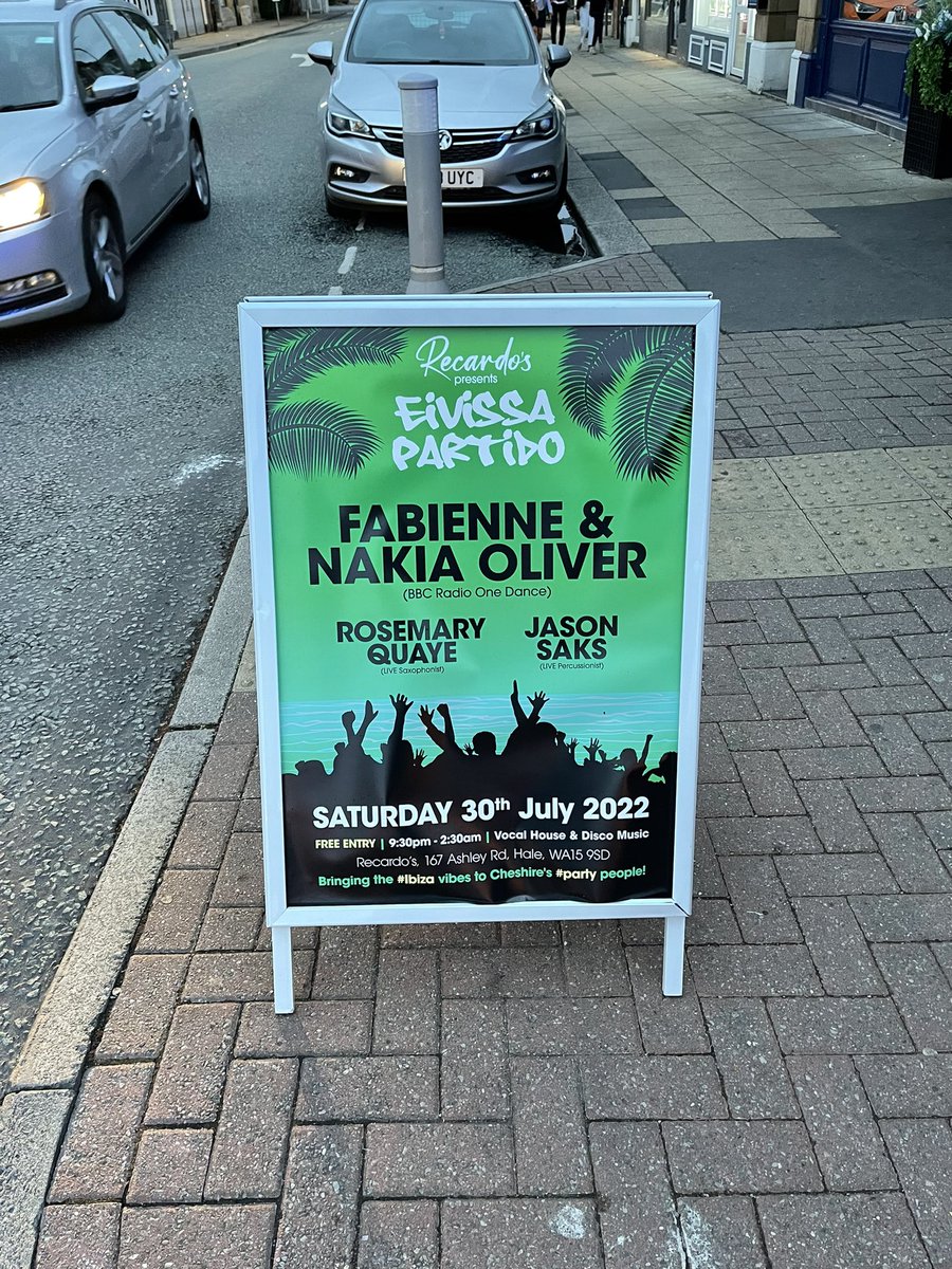 Eivissa Partido (@eivissapartido) on Twitter photo This Saturday at Recardo’s in Hale we’re back with <a href="/FabienneOliver/">Fabienne Oliver</a> & <a href="/itsnakia/">NAKIA OLIVER</a> on the decks, Rosemary Quaye on sax and <a href="/jason_saks/">Jay congas</a> on percussion! FREE ENTRY 🎧🎷🥁🙌🏼 #Ibiza #Party #Cheshire #HouseMusic This Saturday at Recardo’s in Hale we’re back with <a href="/FabienneOliver/">Fabienne Oliver</a> & <a href="/itsnakia/">NAKIA OLIVER</a> on the decks, Rosemary Quaye on sax and <a href="/jason_saks/">Jay congas</a> on percussion! FREE ENTRY 🎧🎷🥁🙌🏼 #Ibiza #Party #Cheshire #HouseMusic
