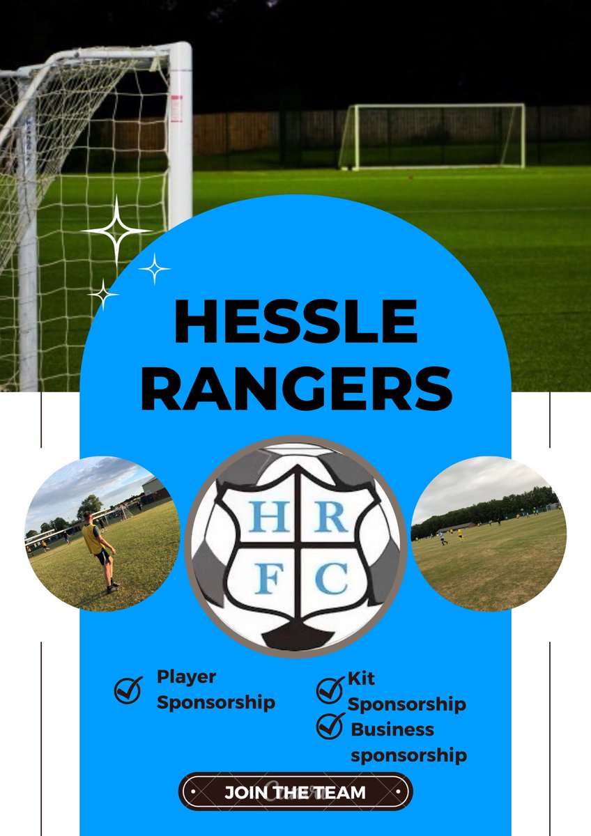 *SPONSORSHIP OPPORTUNITY*

RAFFLE🎟

Join the team:
We have an opportunity for individuals and or businesses to enter a raffle to win the sponsorship of our new training gear. 

Rules:
£25 entry, winner receives fully printed sponsorship of our new training gear. 
#HessleRangers