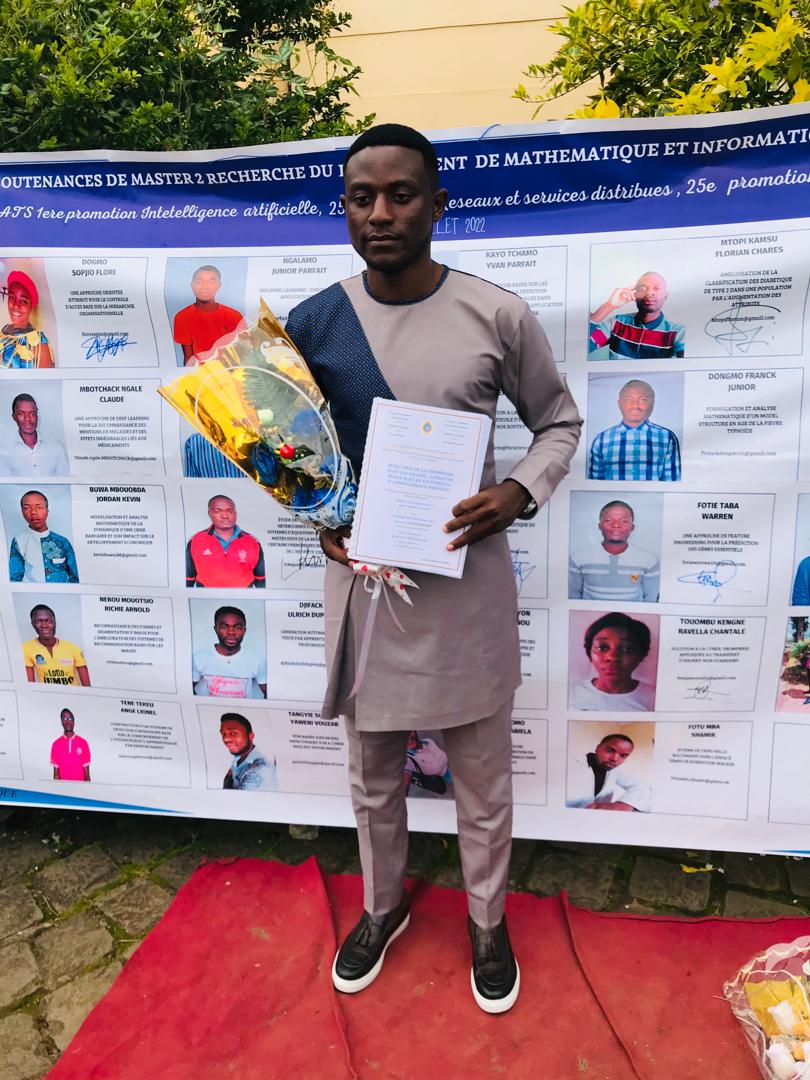 MenFahs's tweet photo. Hello World.
Nous félicitons aujourd'hui  𝐓𝐂𝐇𝐀𝐌𝐎𝐔 𝐍𝐊𝐖𝐀𝐌𝐎 𝐑𝐚𝐦𝐬𝐞𝐬 𝐁𝐫𝐢𝐜𝐞 chez Cenkyah Cameroun, qui a soutenu vendredi  22 juillet 2022 à la faculté des sciences (filière informatique)  de l'université de Dschang son mémoire sur le thème https://t.co/7OlyFzxyBc