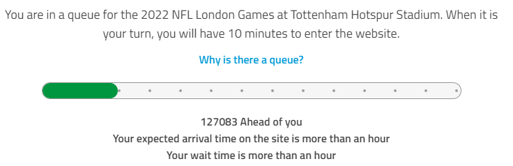 Tat11's tweet photo. Looks like I won't be seeing the @vikings in London after attending all the games since I moved to the UK from MN. Such a shame the queue was so poorly handled. #Wembley13 #Twickenham17 #NoSpurs22 #skol #sad @NFLUK https://t.co/twBTlZVjGj