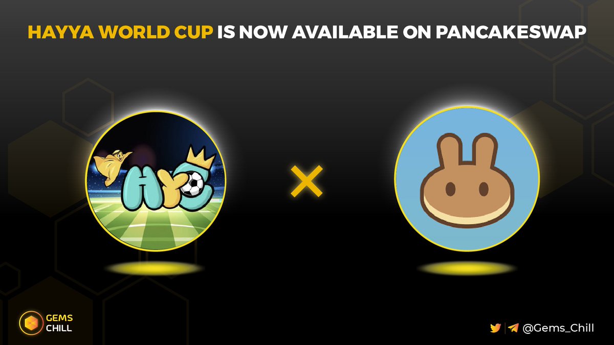 Gems Chill (@gems_chill) on Twitter photo โจ๏ธ HAYYA WORLD CUP IS NOW AVAILABLE ON PANCAKESWAP โจ๏ธ
@hayyaworldcup is a prediction game for World Cup 2022 and has just been listed on <a href="/PancakeSwap/">PancakeSwap</a> on Jul 25th, now got the price X1.5 compared to the presale price.
๐ฐDid you have it in your wallet?
#HAYYA #hayyaworldcup โจ๏ธ HAYYA WORLD CUP IS NOW AVAILABLE ON PANCAKESWAP โจ๏ธ
@hayyaworldcup is a prediction game for World Cup 2022 and has just been listed on <a href="/PancakeSwap/">PancakeSwap</a> on Jul 25th, now got the price X1.5 compared to the presale price.
๐ฐDid you have it in your wallet?
#HAYYA #hayyaworldcup
