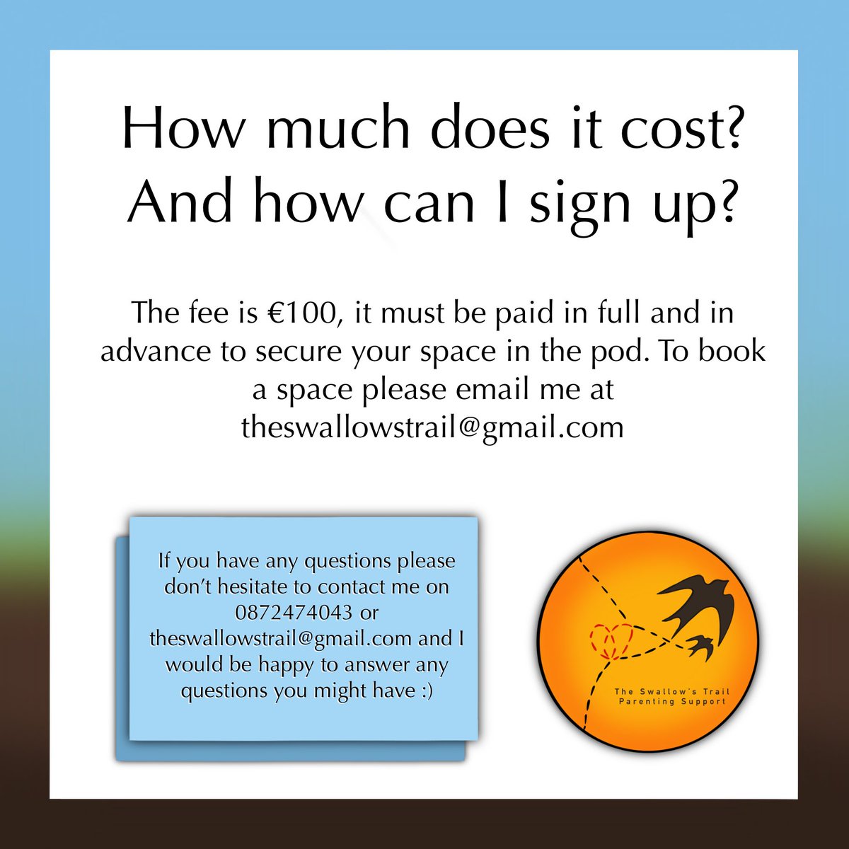 Happy to announce I have set new Autumn dates for my Parents pods! Please feel free to share with anyone you know who might be interested!