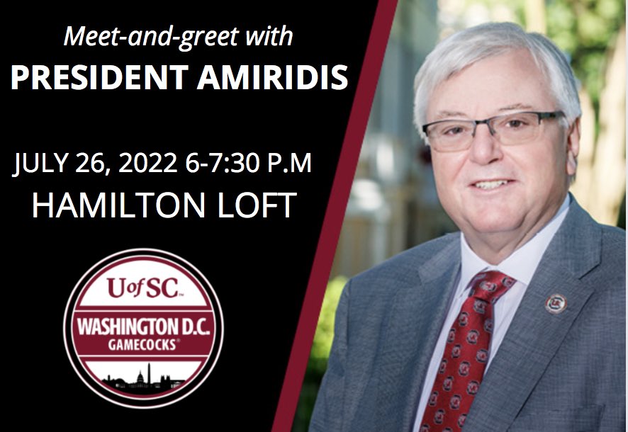 We can’t wait to see you tonight at the Coming Home to Carolina event with President Amiridis!