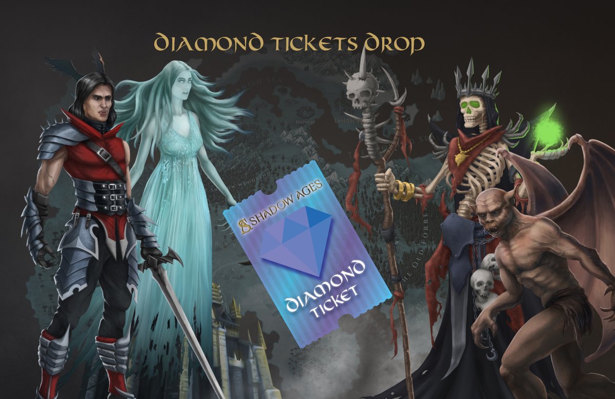 🦾Atterians, there will be a drop of diamond 💠 tickets today!

🔹 Be ready at 17:00 UTC for a snapshot of all users.
🔹 At 18:00 UTC we will start the drop.

Don't miss the event, because only now we have a Limited Discount Castle Sale 🏰 

📜 More info - shadowages.medium.com/shadow-ages-li…