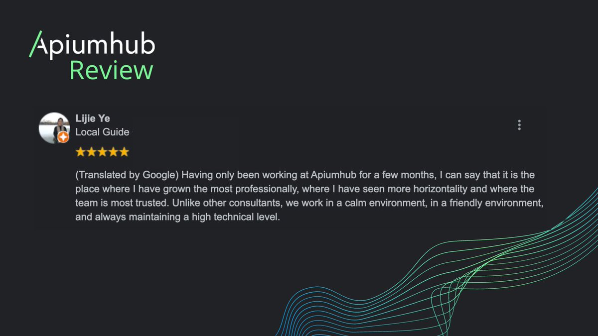 Apium_hub's tweet image. We love receiving positive #reviews. ๐ Definitely a great way to start the day! #techhub #softwaredevs