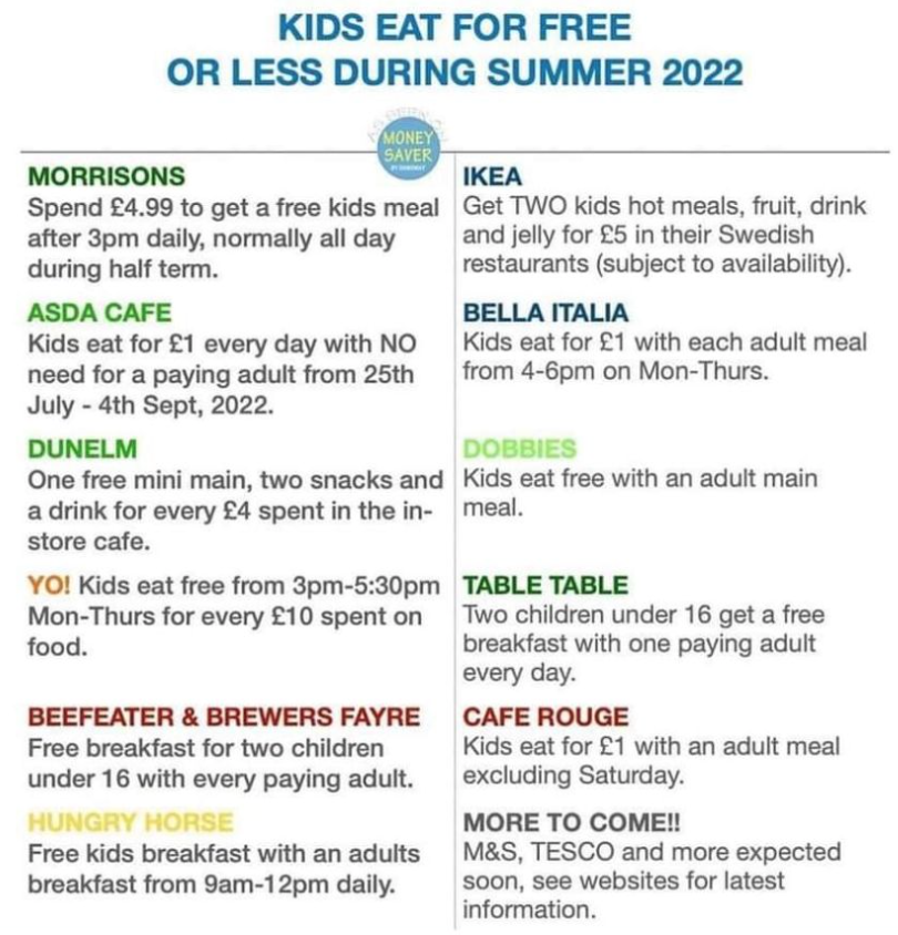 LondonPlusCU's tweet photo. Check out this list of places offer free, or reduced prices for kids over the summer 🤩👇 https://t.co/raFqLSCPox