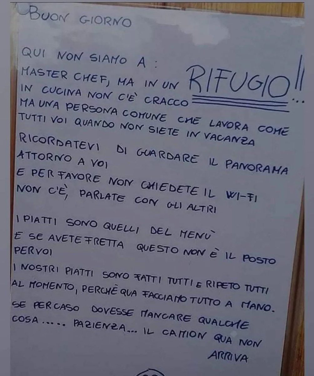 LuigiPizzimenti's tweet photo. Prendetevi un attimo e pensate quanto è bello camminare in montagna, al fresco, senza fretta e ansie. Seguite i consigli di questo rifugio e vivrete meglio. #montagna #treccking #alpinismo https://t.co/UVvRwPTynO