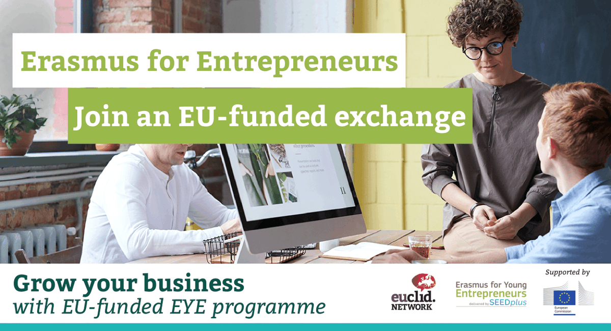 Are you a young entrepreneur looking for new opportunities❓

#ErasmusEntrepreneurs enables you to create a sustainable business plan and kick-start your entrepreneurial journey.

🚩Find out more about this opportunity▶️ bit.ly/EYE-SEEDplus
