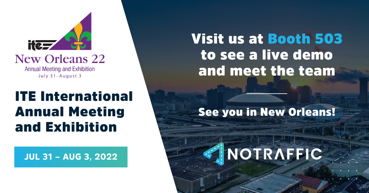 Excited to be exhibiting at this year’s Annual #ITE International meeting next week. Stop by Booth 503 and say hi to the <a href="/NoTraffic_/">NoTraffic - IoT Platform for Urban Mobility</a> team on Mon 1 &amp; Tues 2 at the Sheraton Hotel. #NewOrleans, we are coming for you! 🚀🚦