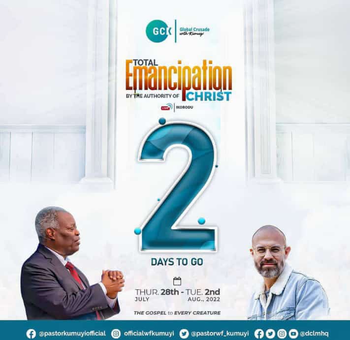 favour_esohe's tweet photo. It is GCK July Edition.
Connect via any of our social media handles on the flyer.
#GCKJULYEDITION
#2daystogoforGCK
#GlobalCrusadewithKumuyi
#thegospeltoeverycreature https://t.co/2xWpIT96et