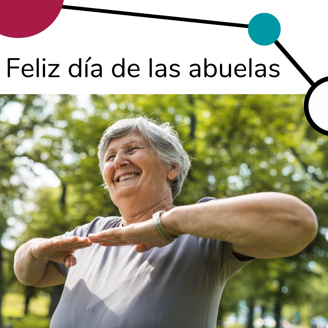 👵 ¡Feliz día, abuelas! 👵
Recomendaciones de la #OMS: 
- 150 min. de ejercicio de moderado a vigoroso por semana
- O 75 min. de ejercicio de alta intensidad
- O una combinación de ambos durante al menos 150 min. a la semana
#deporteymujer #deporteymenopausia #diadelosabuelos