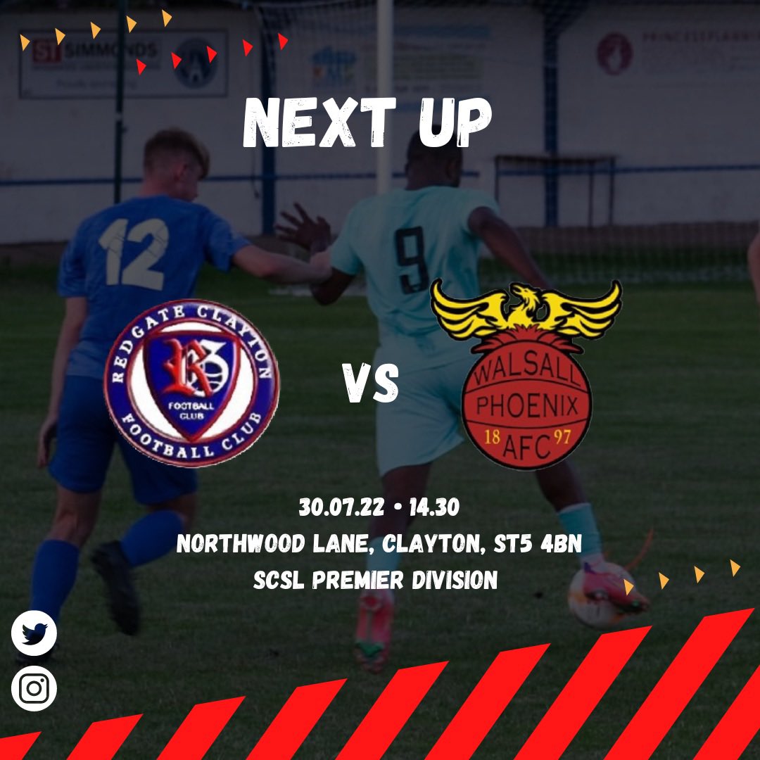 🚨🔜 | We start our 22/23 league campaign with an away trip to <a href="/Redgate_C_FC/">Redgate Clayton FC</a> this Saturday.