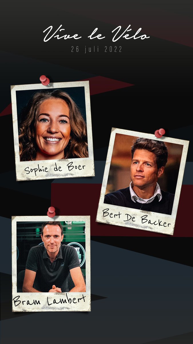 Mooi volk aan de tafel van Karl vanavond! Voormalig veldrijdster <a href="/ssophiedeboer/">Sophie de Boer</a> komt samen langs met <a href="/BertDeBacker/">Bert De Backer</a> &amp; <a href="/Bram_Lambert/">Bram Lambert</a> 

👉 Vive le Vélo vanavond om 21h10 op @een! #ViveleVélo