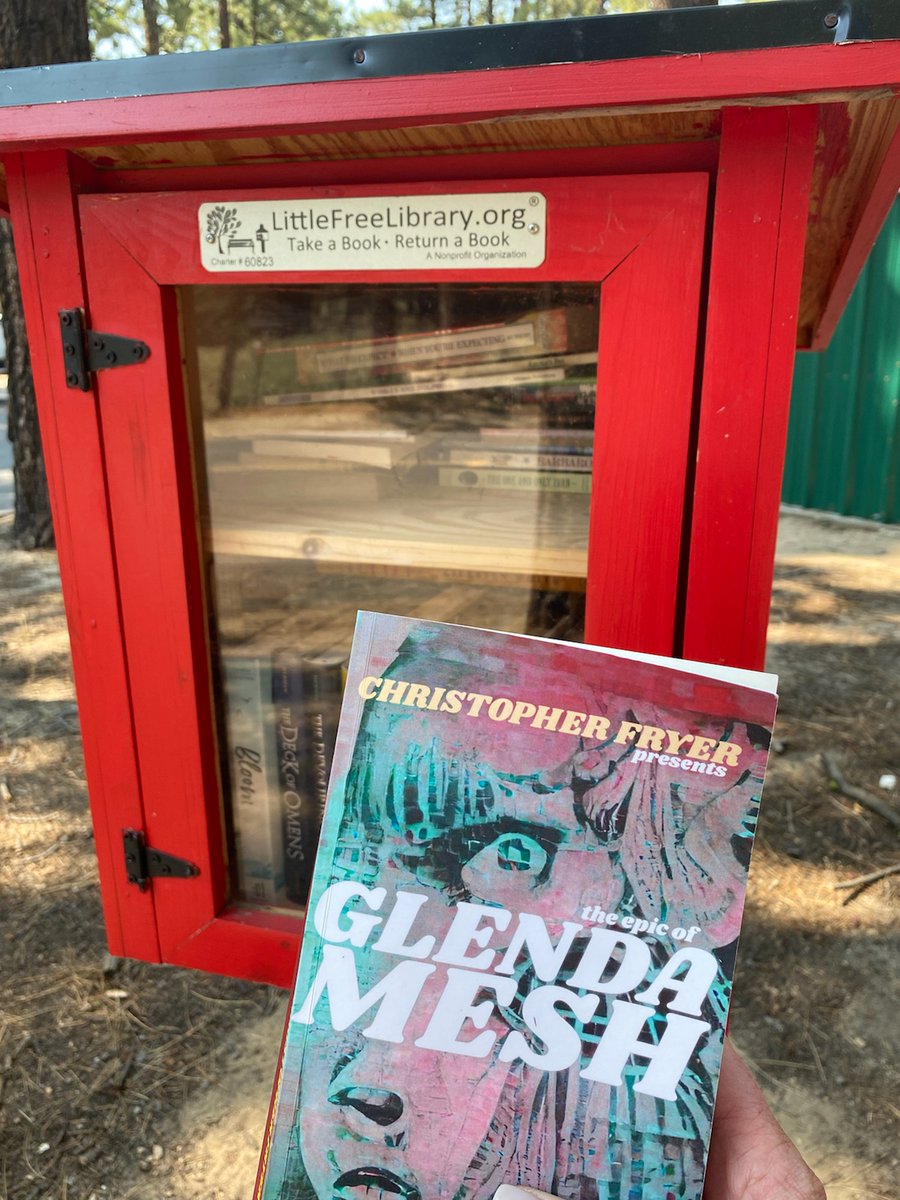 Here I am feeding my book to a hungry Little Library in the wild. #littlelibrary