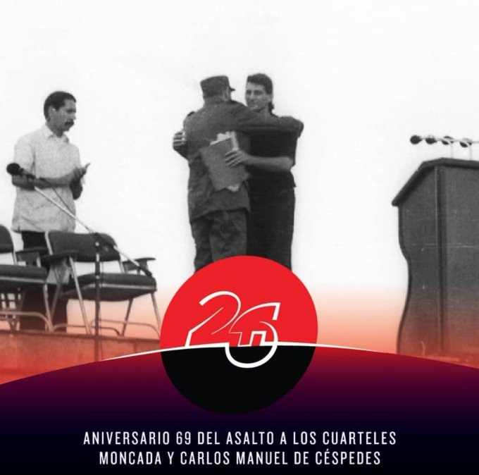 RT <a href="/LidiaHid/">Lidia E. Hidalgo Rodríguez 🇨🇺🇨🇺♥️</a>: Hoy ratificamos en #Cienfuegos nuestra voluntad inquebrantable de continuar defendiendo la #RevolucionCubana, con ese mismo espíritu qe acompañó a aquellos jóvenes que asaltaron el cuartel Moncada, buscando el sueño de una Patria Libre y So…