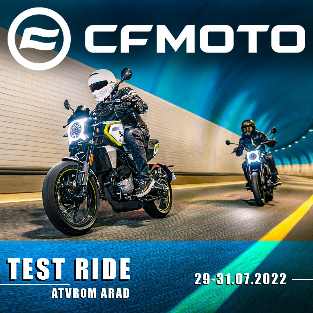 atvromro's tweet image. Așteptarea a luat sfârșit!
🏍️ Motociclete CFMOTO vin în ARAD
în perioada 29-31 IULIE

📍 LOCAȚIA: Calea Radnei, nr. 247/A
TIRUL CFMOTO vine încărcat cu distracție pe două roți!

Înscrie-te acum la RIDE TEST
atvrom-arad.ro/test-drive/tes…
-
#ridetest #cfmotoromania #atvromarad #datecunoi