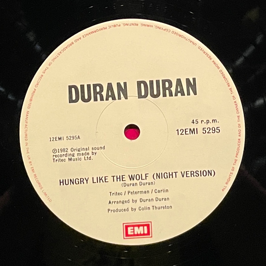 MILEHIGHCLUB202's tweet image. ほな12いこか
DURAN DURAN / Hungry Like The Wolf [’82 EMI --- 12 EMI 5295]
#DuranDuran #HungryLikeTheWolf #NightVersion #CarelessMemories #rio #ColinThurston #レコードバー #recordbar #mhc26072022
youtube.com/watch?v=M6wVJO…
youtube.com/watch?v=IpBQhz…