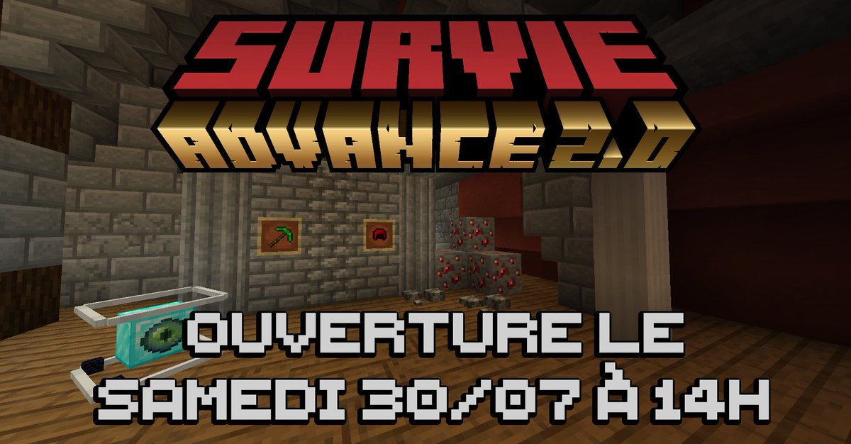 Matouland's tweet photo. Le reboot du Survie Advance revient sur Elitios Network ce 30/07 à 14h.

Venez découvrir une survie moddée sans mods !

IP : https://t.co/SZ7N1oOevq https://t.co/lFthu0tyxL