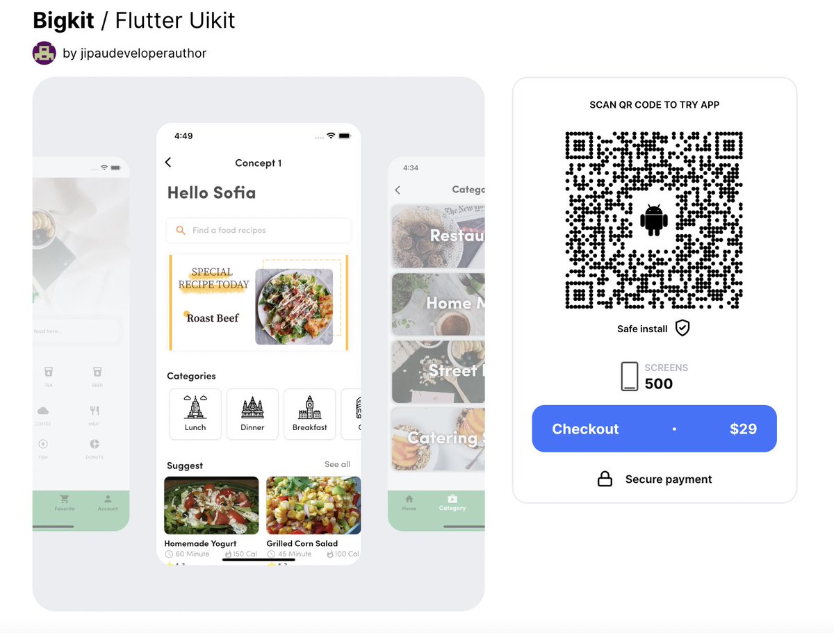 cdmrkt's tweet image. Bigkit / Flutter Mobile Uikit, more than 500 screens inside
code.market/product/flutte…
#flutter #flutterdev #fluttertemplate #codemarket