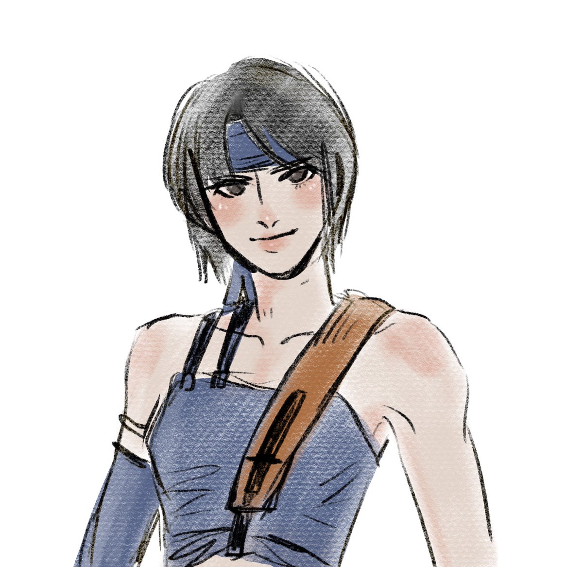 jrse1970's tweet photo. warm up doodles w og and doc yuffie kisaragi my baby gorlll https://t.co/5ppFSYVzJi
