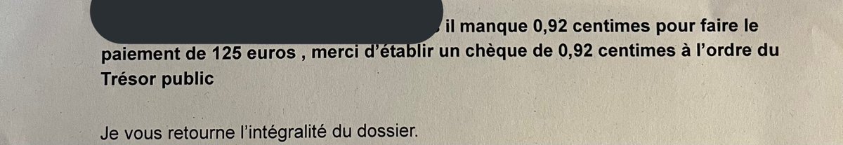 Neilou_8's tweet photo. Courrier de l’administration fiscale qui aura donc coûté 3,35 euros au contribuable pour me demander le règlement de 0,92 centimes. https://t.co/K4GVYDzsm3