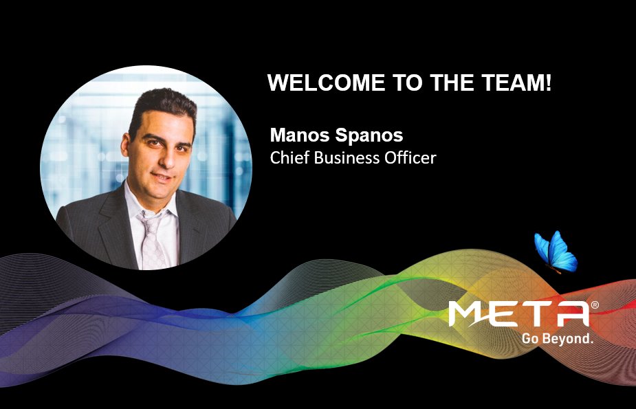 Meta Materials appoints Manos Spanos as Chief Business Officer bit.ly/3RZ6y19 $MMAT #GoBeyond🦋