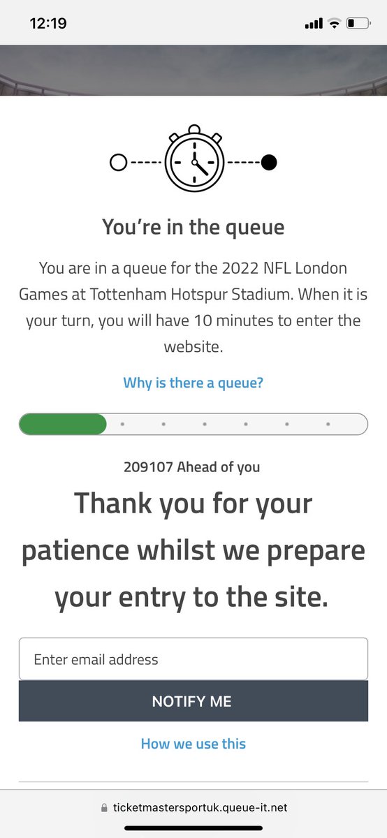 Ajayuk_can's tweet photo. @NFLUK lol preparing me to enter a site with no tickets available correct? https://t.co/rjJX3j9Ol2