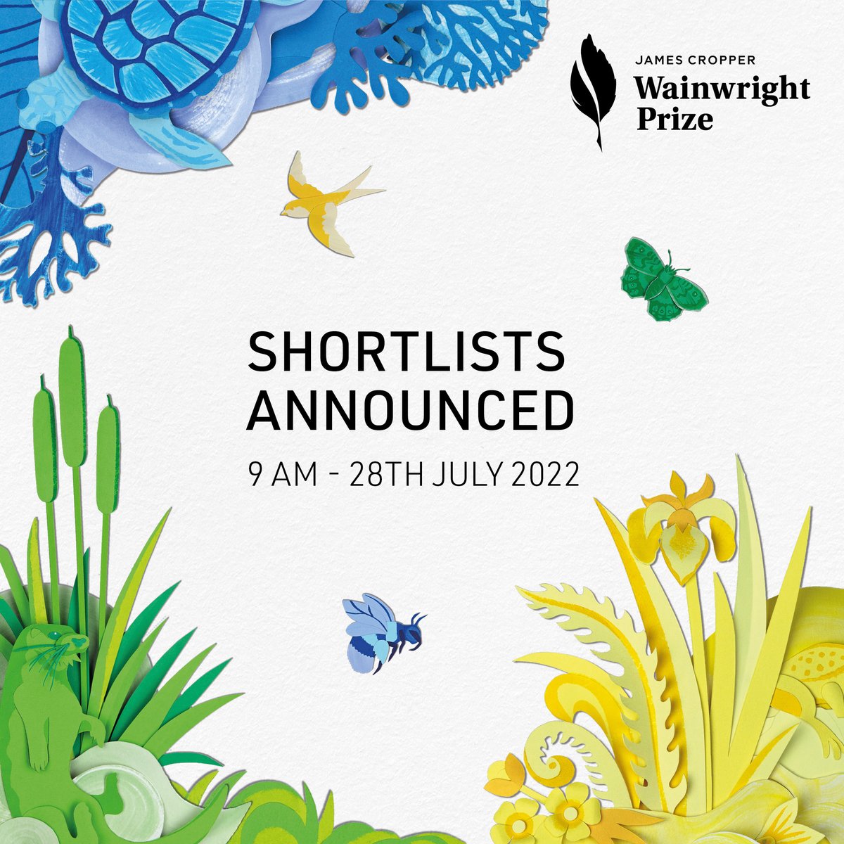 We are absolutely DELIGHTED to be announcing the 2022 #JCWP22 #WainwrightPrize22 shortlists for writing on #nature & #conservation for adults and children in 2 DAYS!!! @jamescropper 🤩👇 Stay tuned, the countdown is well and truly on!