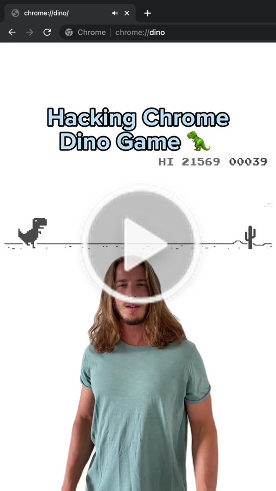 mentallion's tweet image. ✩ Hacking Chrome dino game #javascript #javascriptwizz #frontend #developer #backend ... - TikTok #JavaScriptNews ➣➣➣ dlvr.it/SVWd5Y