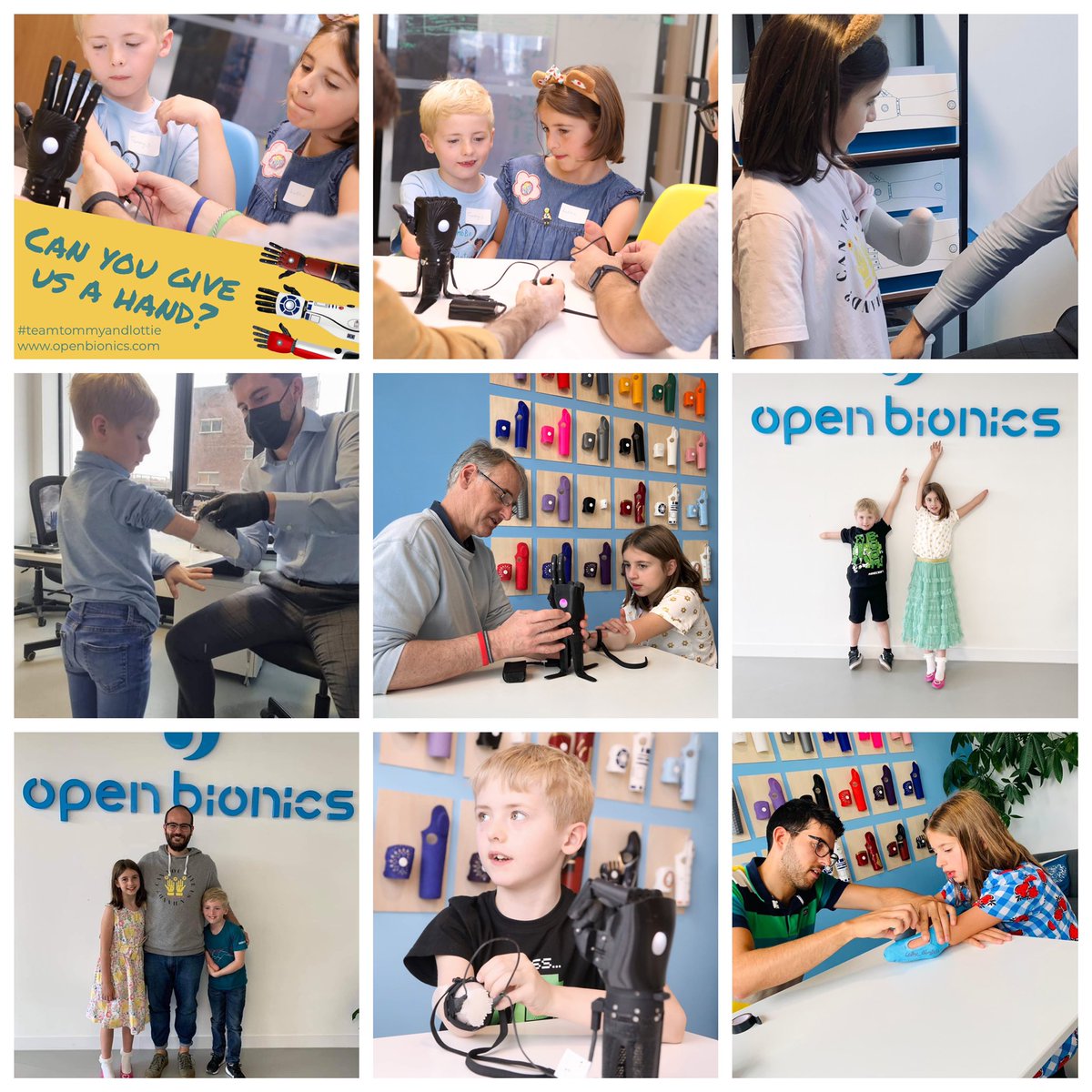 A HUGE thank you to everyone who has supported #teamtommyandlottie - their fittings are complete and their arms are being made! @openbionics @Haworth7Haworth @LBofoundation @hanrmiller @itn @ChronOnline #limbdifference #limbdifferenceawareness