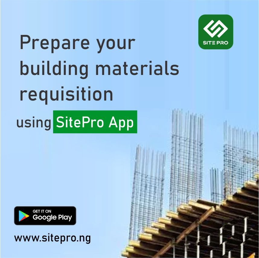 Do you know you can prepare your building materials requisition using SitePro App? Be more productive with SitePro!

For efficiency, choose SitePro!

SitePro App is available on Google Play.