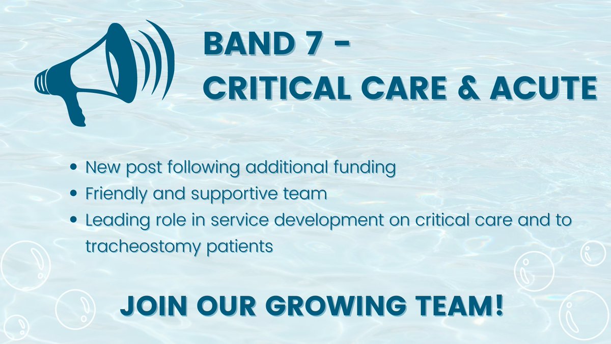 Newham Hospital SLT (@newhamslt) on Twitter photo 📢 come and join our team! 📢
We're delighted to share this brand new Band 7 Critical Care & Acute post!! 🥳
beta.jobs.nhs.uk/candidate/joba…
@NewhamHospital <a href="/TeamACU_CCU_NUH/">AAU/ACU/Thistle #NUH</a> <a href="/NUH_Therapies/">Therapies Dept, Newham Hospital</a> 📢 come and join our team! 📢
We're delighted to share this brand new Band 7 Critical Care & Acute post!! 🥳
beta.jobs.nhs.uk/candidate/joba…
@NewhamHospital <a href="/TeamACU_CCU_NUH/">AAU/ACU/Thistle #NUH</a> <a href="/NUH_Therapies/">Therapies Dept, Newham Hospital</a>