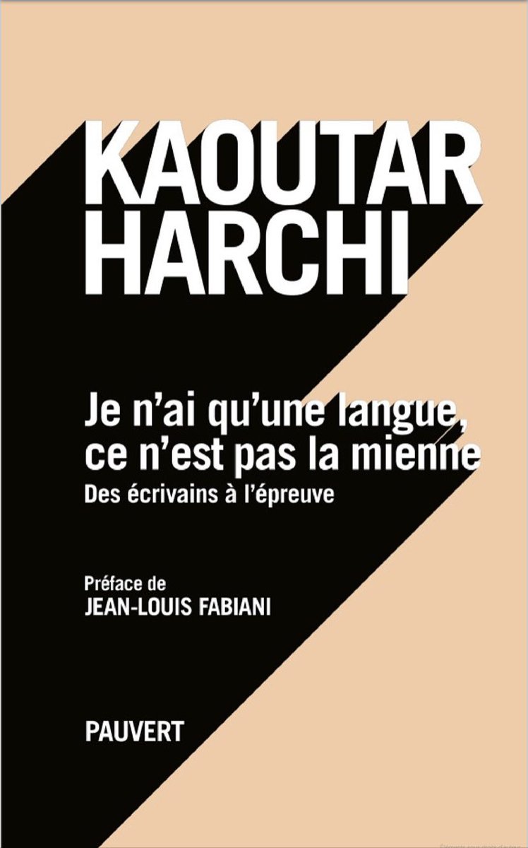 Une enquête à mettre en mirroir de l’essai de référence de @KaoutarHarchi “Je n’ai qu’une langue, ce n’est pas la mienne” qui s’intéresse à des écrivain-e-s, eux né-e-s en Algérie, et confronté-e-s à d’autres injonctions paradoxales du milieu littéraire