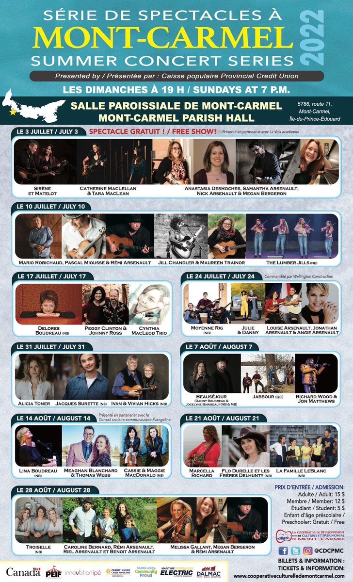 Free tickets to the Mont-Carmel Summer Concert Series up for grabs!

These tickets are for the Sunday, August 14 show.

Check out our Facebook/Instagram pages for more details!

Thanks to <a href="/CDCPMC/">CDCPMC</a> for such an awesome concert series so far!