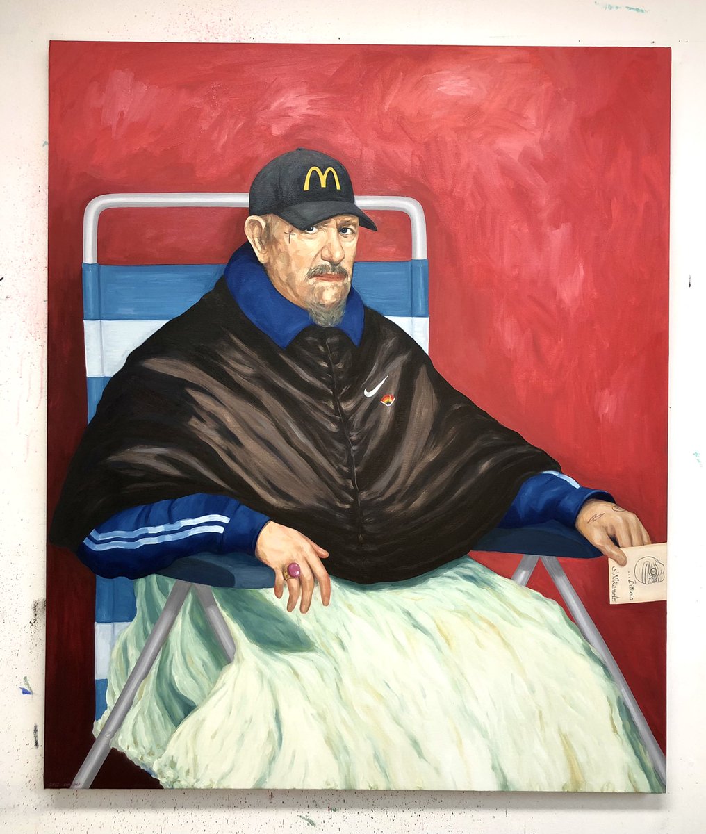 simo_eth's tweet photo. MODERN POPE finally done. 
Oil painting on canvas, 100x120cm,
2022.

🥀🥀🥀🥀🥀🥀🥀🥀🥀 https://t.co/tvpQ8yWsmY