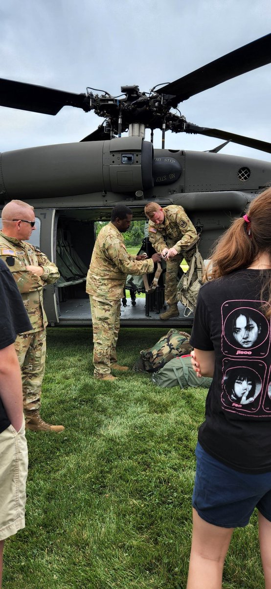 Huge thank you to Steve Glowzenski for landing a helicopter at Gateway today for @gateway2careers camp. The students absolutely loved meeting and learning more about the crew and their careers in military. Thanks Melissa Gillis for all of help!!