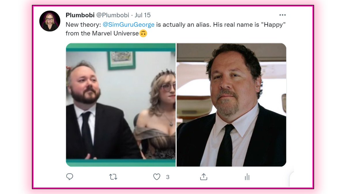 Plumbobi's tweet photo. @Cinderellimouse @SimGuruGeorge Hey, cut him some slack. SimGuruHappy was probably helping Spiderman save the world last night😂 https://t.co/QClrEcEezd