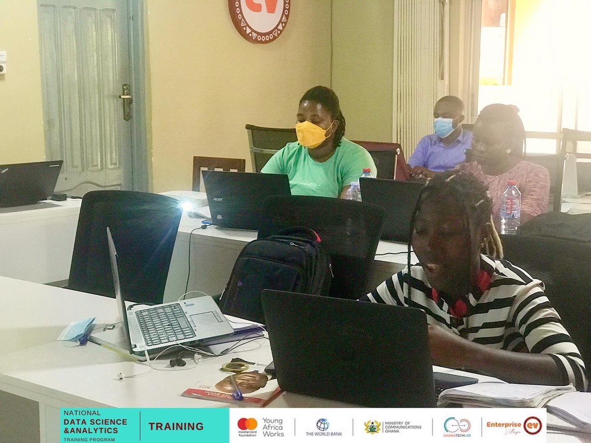 EVhubaccra's tweet image. 𝗡𝗮𝘁𝗶𝗼𝗻𝗮𝗹 𝗗𝗮𝘁𝗮 𝗦𝗰𝗶𝗲𝗻𝗰𝗲 𝗧𝗿𝗮𝗶𝗻𝗶𝗻𝗴
Today , the Data visualization trainees learned about bar charts. They went through grouped and stacked bar charts.
Also, the  Machine learning class went through rare labels.
#GTLImpact
#DataScience
#GTLbaseprogram