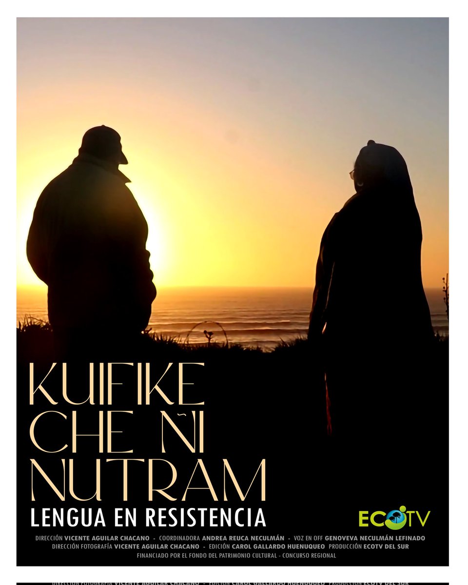 EcotvChile's tweet photo. Mañana a las 15.30 hrs, trailer documental "KUIFIKE CHE ÑI NUTRAM: LENGUA EN RESISTENCIA”, sobre la crisis del mapuzungun y los esfuerzos por revitalizarla.
Por las redes de EcoTv.

#Mapuche #Wallmapu #CulturaMapuche #Mapuzungun #PueblosOriginarios #DocumentalChileno #Cultura https://t.co/VTfIhEfkfH