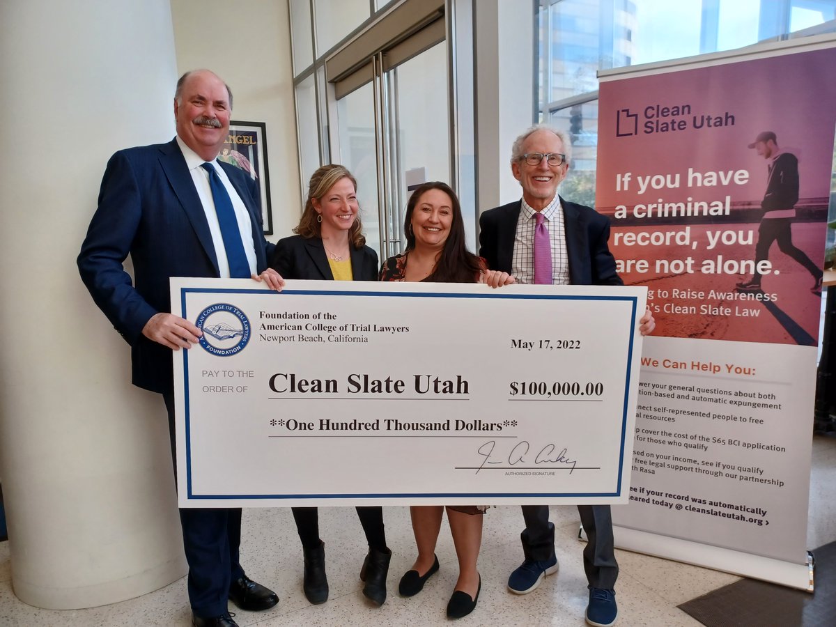 Emil Gumpert Award Increases to $150K. Award recognizes programs whose principal purpose is to maintain and improve the administration of justice. Last year's recipient was Clean Slate Utah. Applications due 9/30. Visit actl.com for info. #accesstojustice